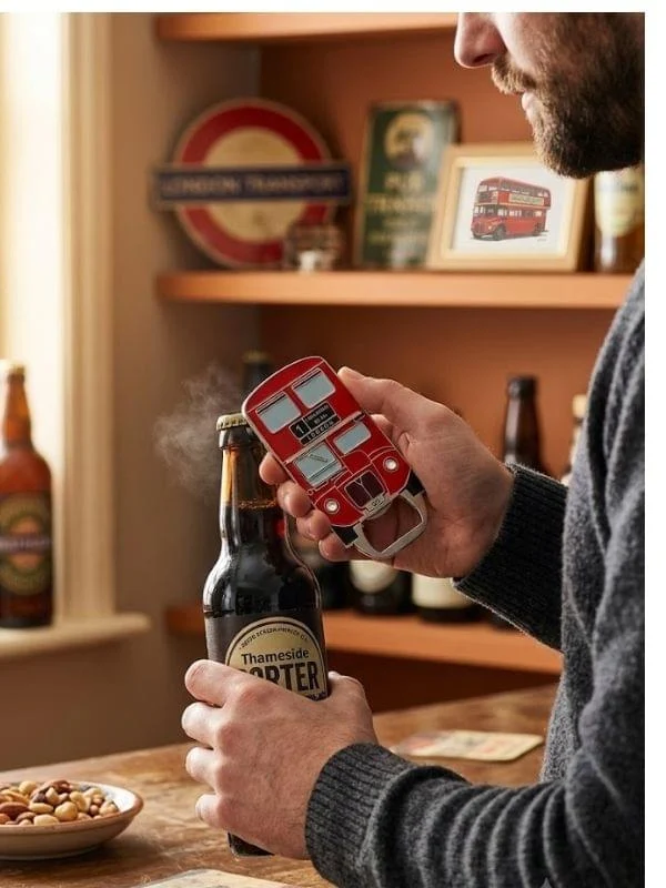 Elgate Red London Bus Bottle Opener Keyring