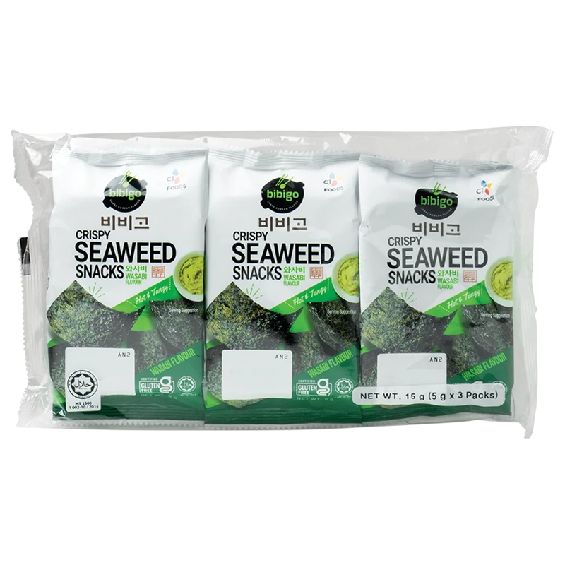BIBIGO Crispy Seaweed Wasabi 15G (3x5G)