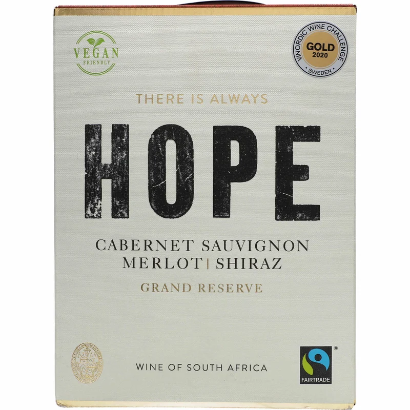 Hope Cabernet Sauvignon Merlot Shiraz 14 % 3L BIB