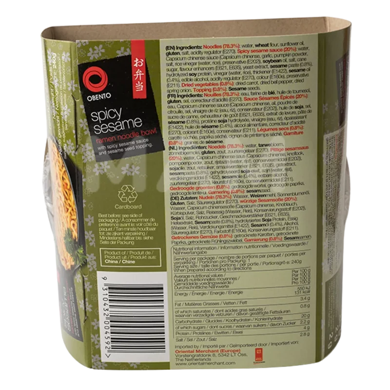 OBENTO Ramen Bowl Spicy Sesam 240G