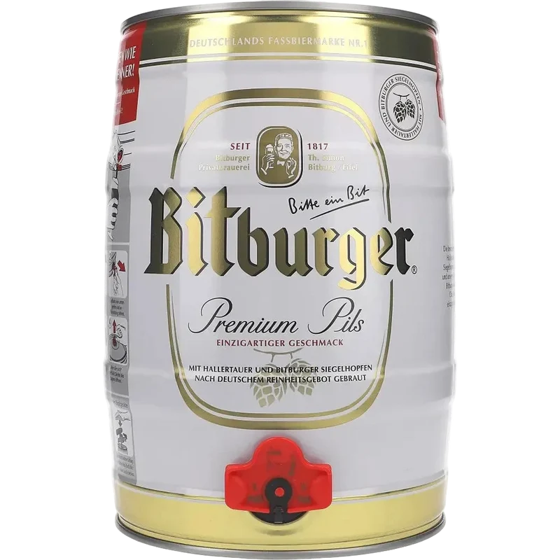 Bitburger Premium Pils 4.8 % 5L FASS