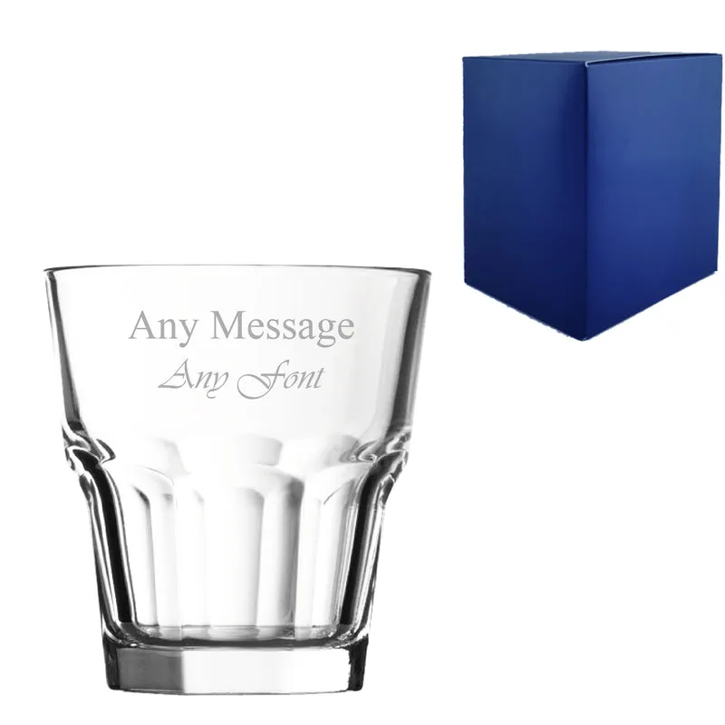 Engraved American Style Tumbler 9.5oz/280ml, Casablanca Glass, Any Message