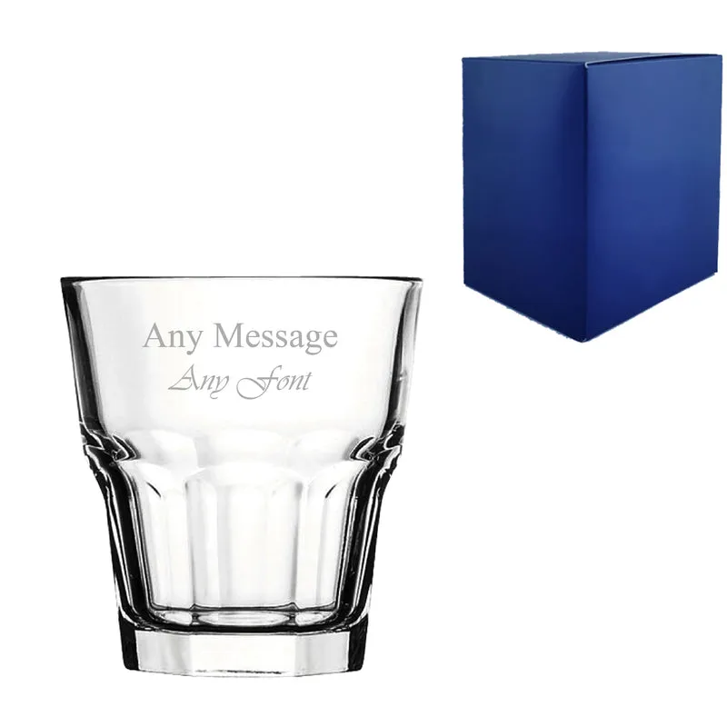 Engraved American Style Tumbler 7.25oz/214ml, Casablanca Glass, Any Message