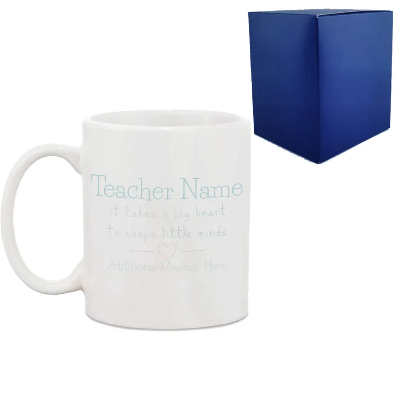Printed Mug with A Big Heart shapes Little Minds Design