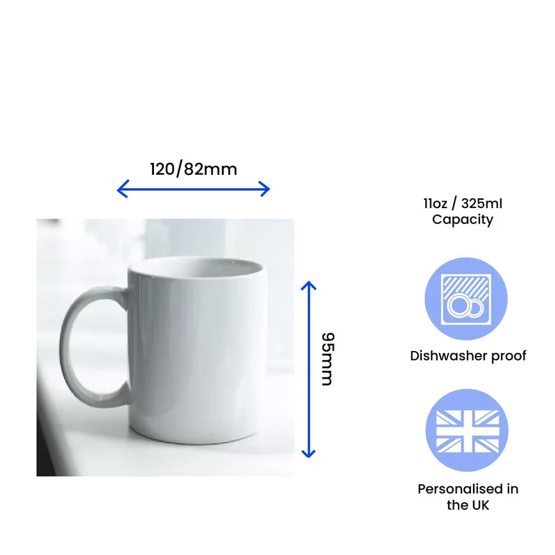 Printed Mug with A Big Heart shapes Little Minds Design