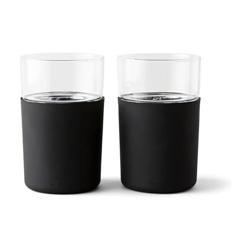 Rabbit Freezable Beer Glasses, 2 Count (Pack of 1), Black