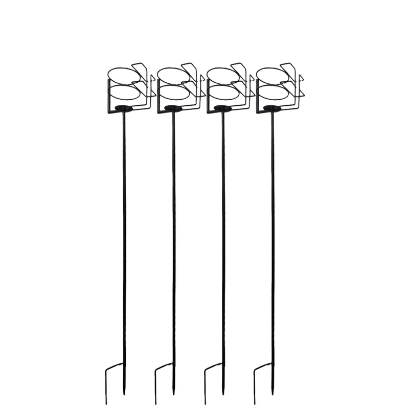 Outdoor Cup Holders, Heavy Duty Metal Beach Drink & Phone Holder Stakes Set