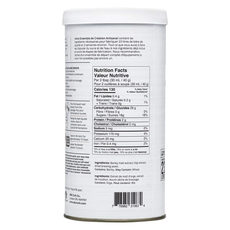 ABC Crafted Series Beer Making Kit | Beer Making Ingredients for Home Brewing | Yields 6 Gallons of Beer | Irish Red Ale