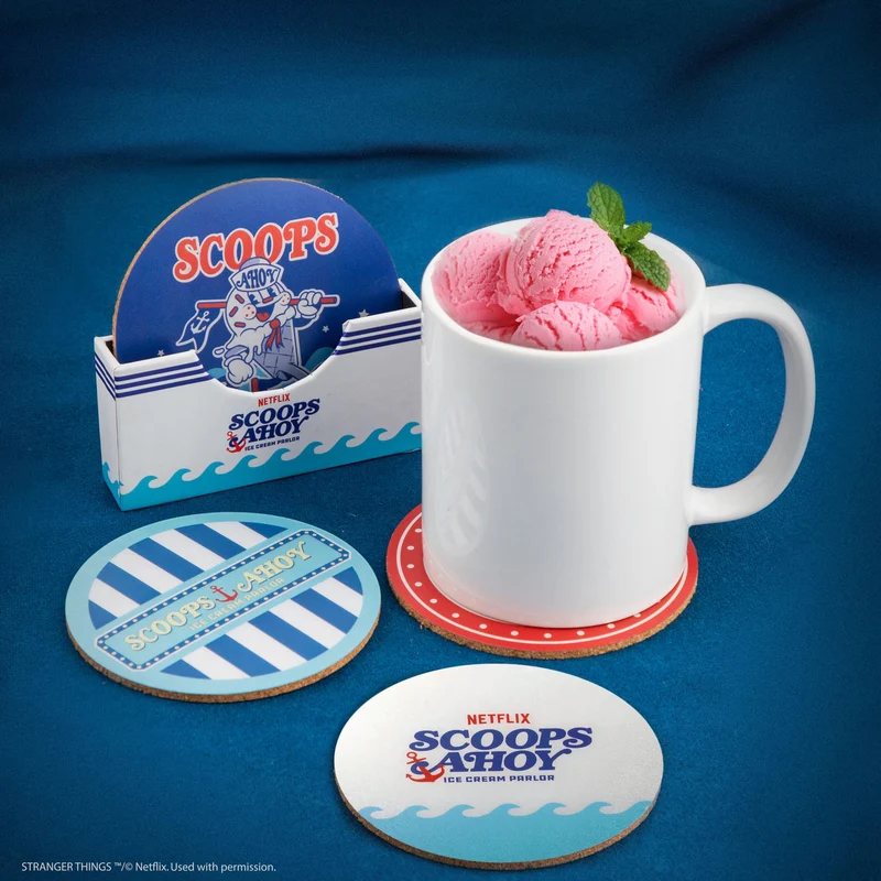 Stranger Things Untersetzer Scoops Ahoy 4er-Pack