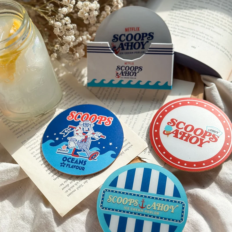 Stranger Things Untersetzer Scoops Ahoy 4er-Pack