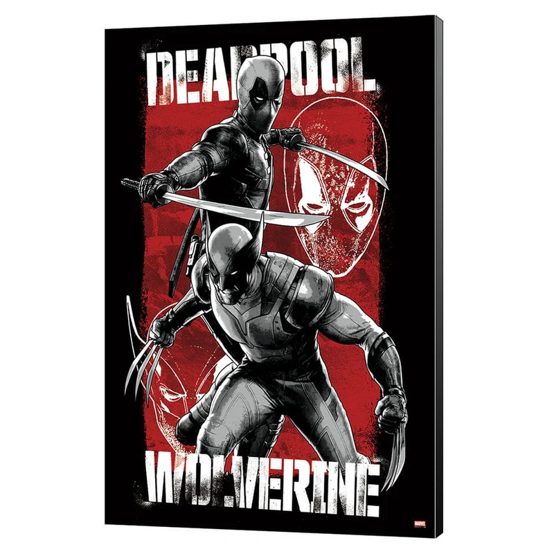 Marvel Holzdruck Deadpool & Wolverine 03 Maximum Effort 35 x 50 cm