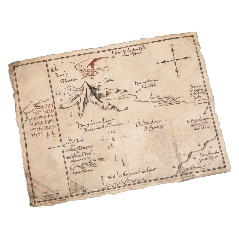 Der Hobbit Kunstdruck Thorin's Map 40 x 30 cm