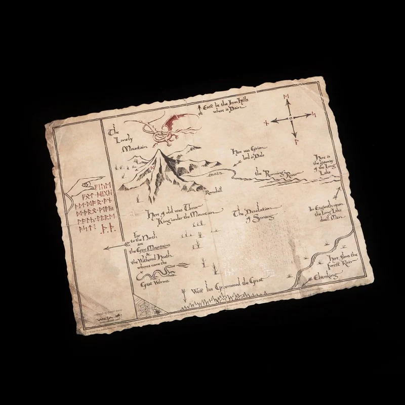 Der Hobbit Kunstdruck Thorin's Map 40 x 30 cm