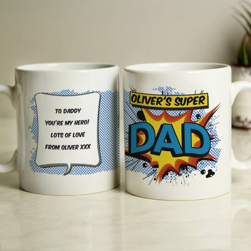 Personalised Super Hero Comic Book Themed Mug