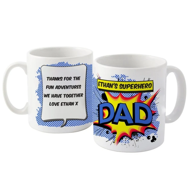 Personalised Super Hero Comic Book Themed Mug