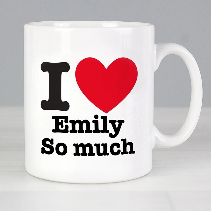 Personalised I Heart Mug