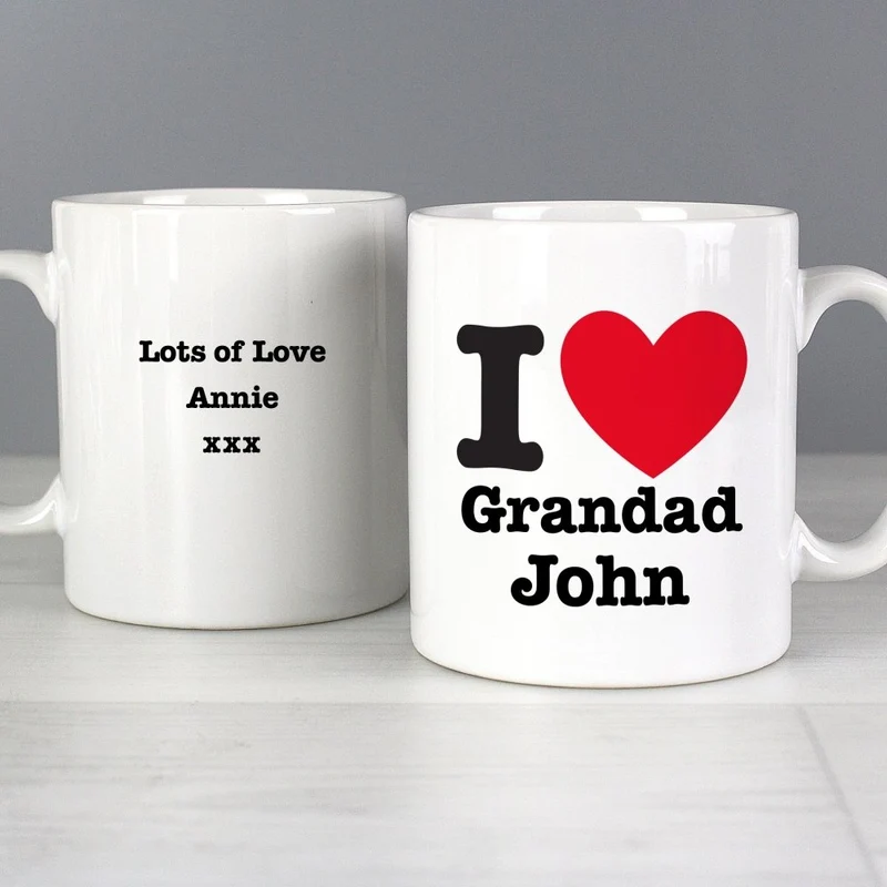 Personalised I Heart Mug