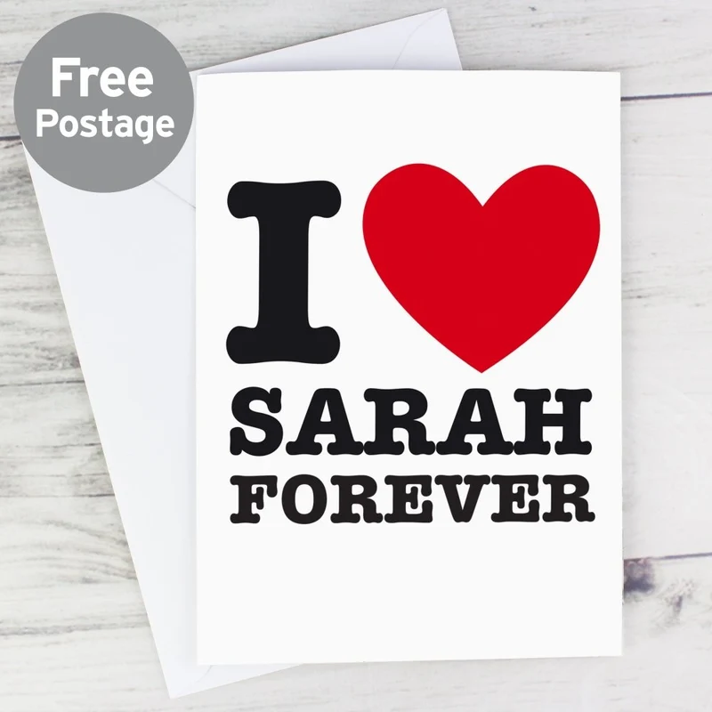 Personalised I Heart Card