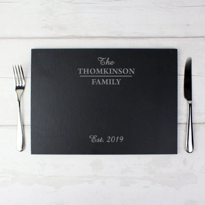 Personalised Family Slate Placemat