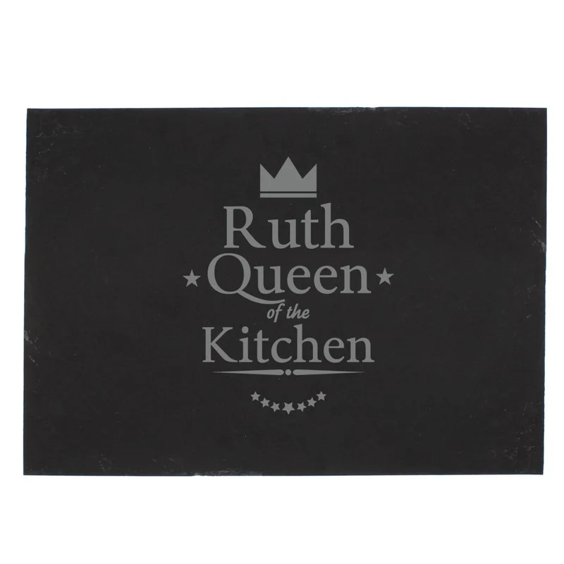 Personalised Queen Of The Kitchen Slate Placemat
