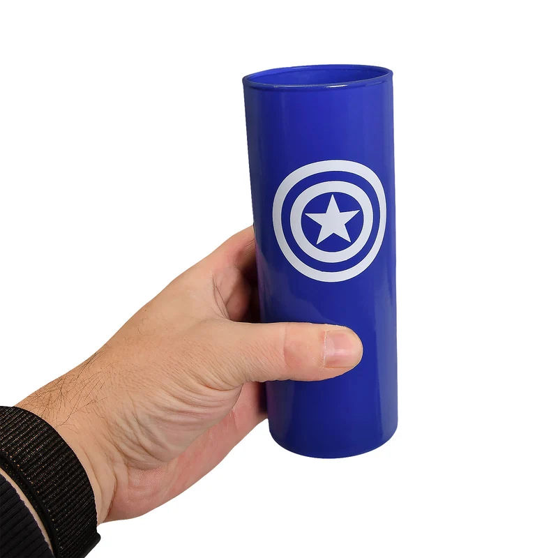 Captain America - Shield Logo Glas blau