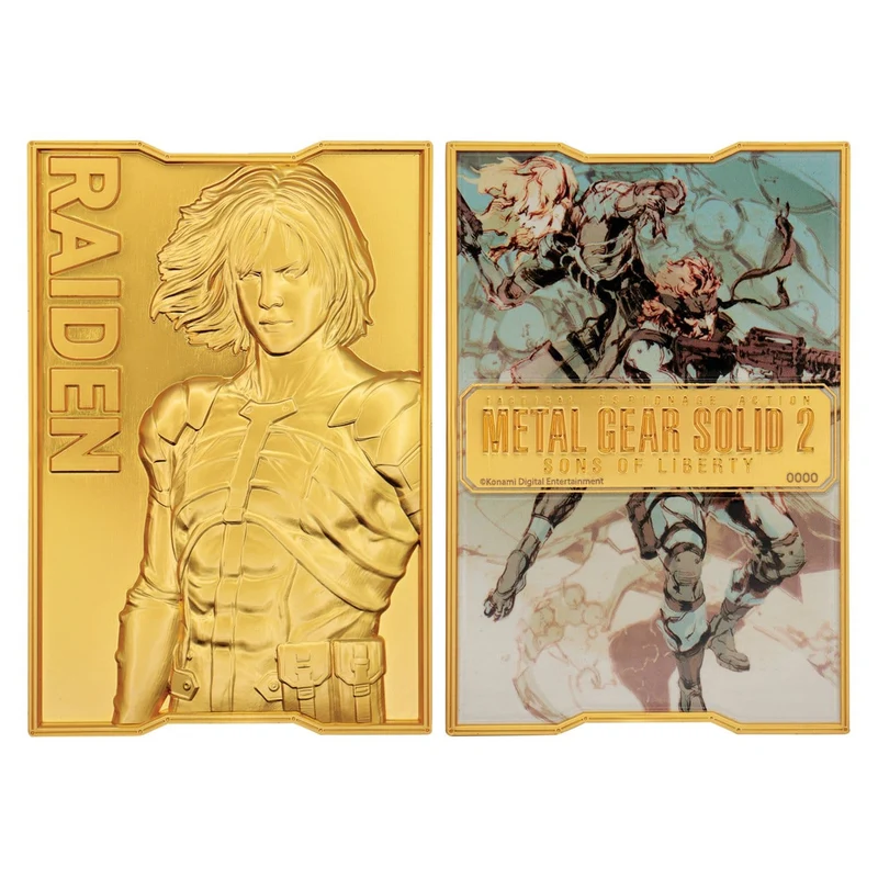 Metal Gear Solid 2 Metallbarren Raiden 24k Gold Plated Limited Edition