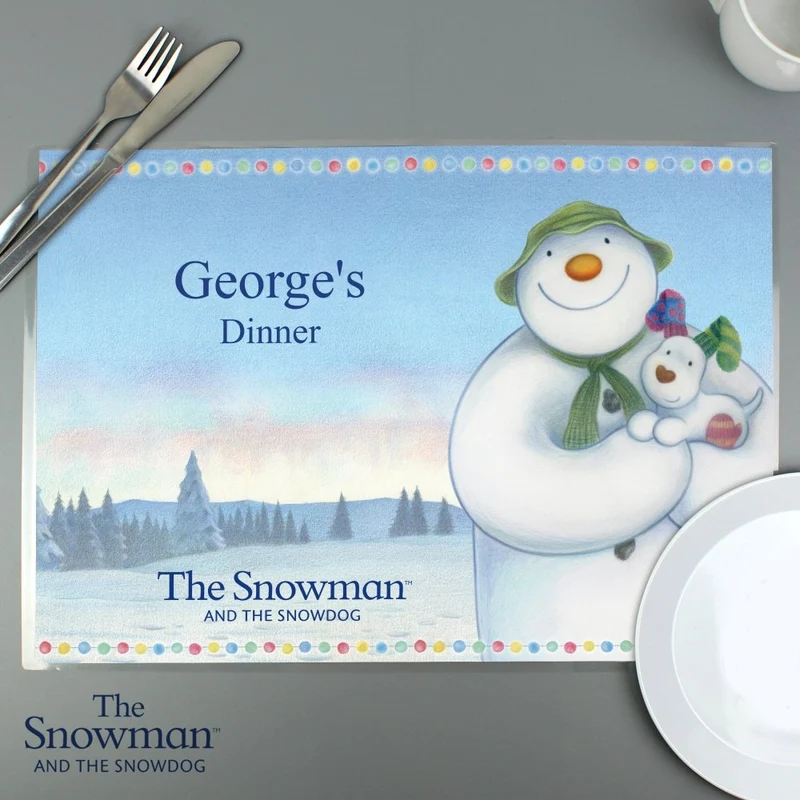 Personalised The Snowman And The Snowdog Placemat