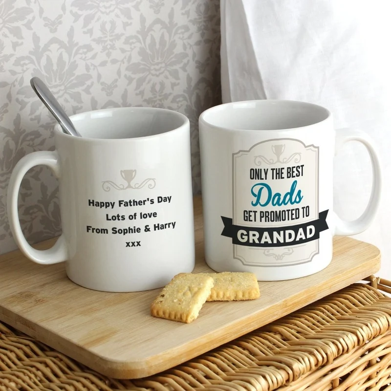 Personalised Best Dads Get Promoted To Mug