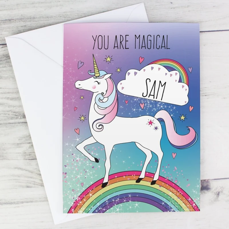 Personalised Unicorn Card