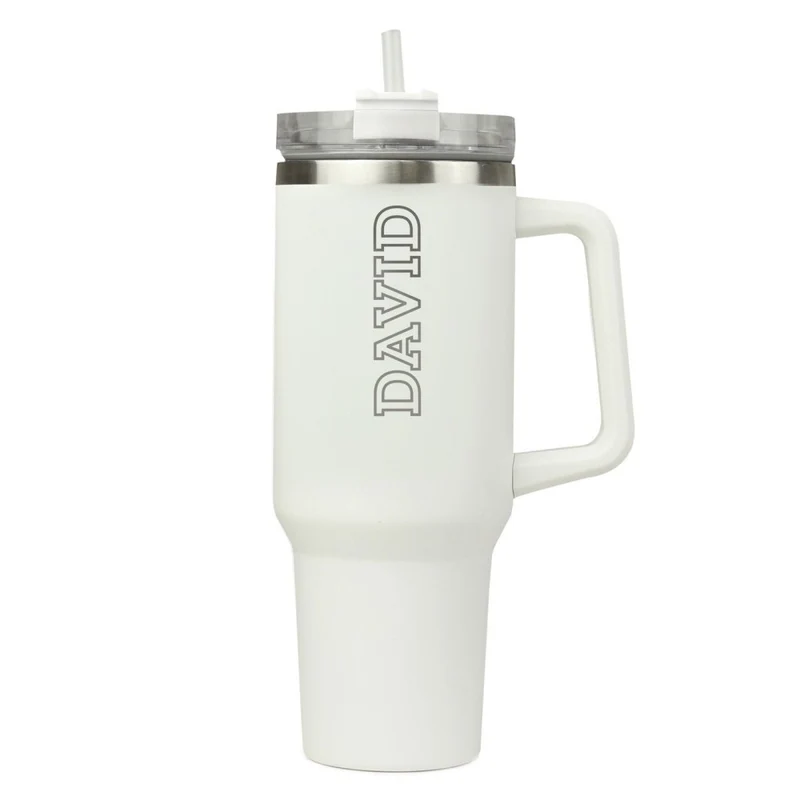 Personalised 40Oz White Travel Cup