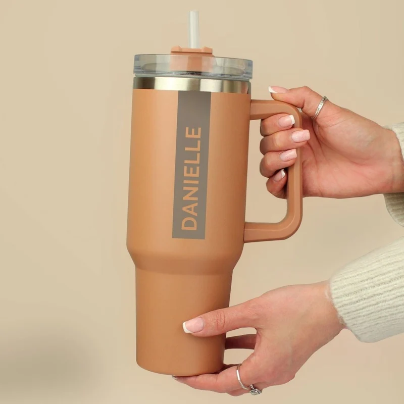 Personalised 40Oz Brown Travel Cup