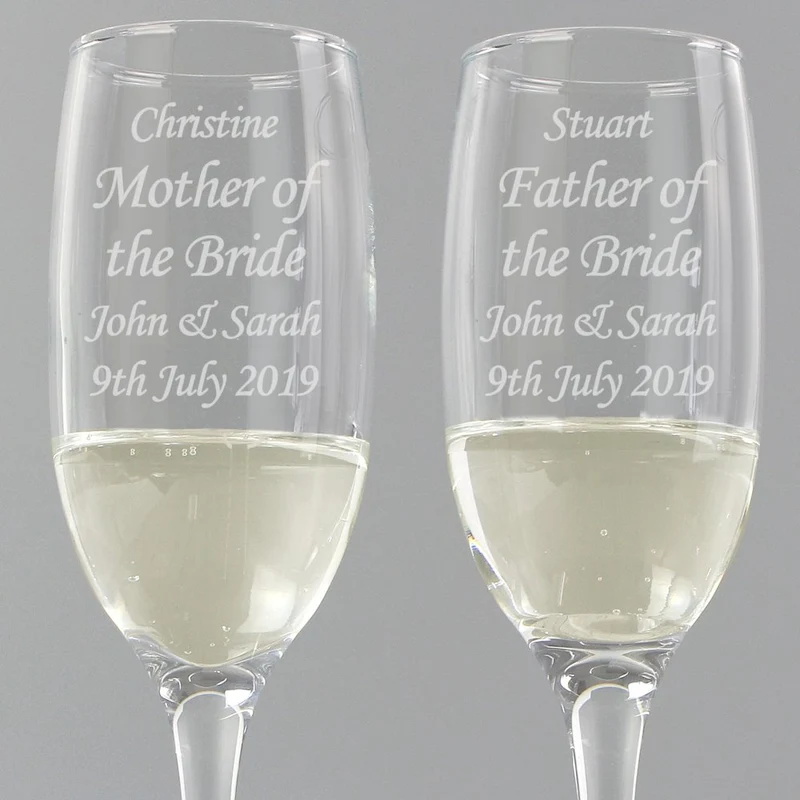 Personalised Celebration Pair Of Flutes