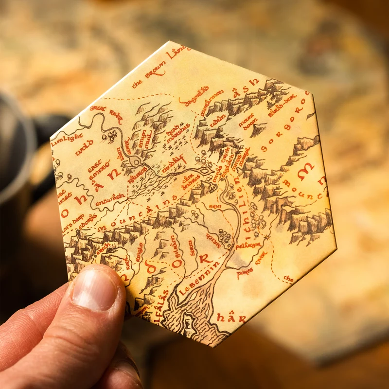 Der Herr der Ringe - Mittelerdekarte Untersetzer 12er Set