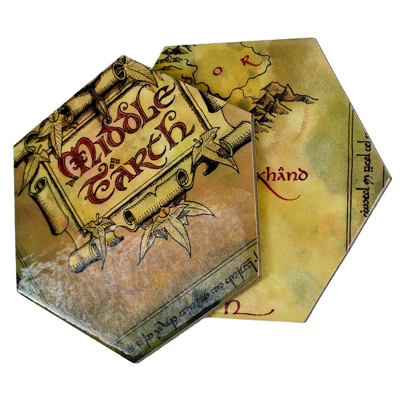 Der Herr der Ringe - Mittelerdekarte Untersetzer 12er Set