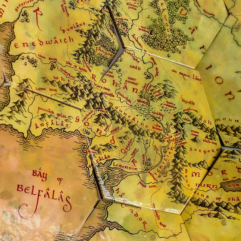 Der Herr der Ringe - Mittelerdekarte Untersetzer 12er Set