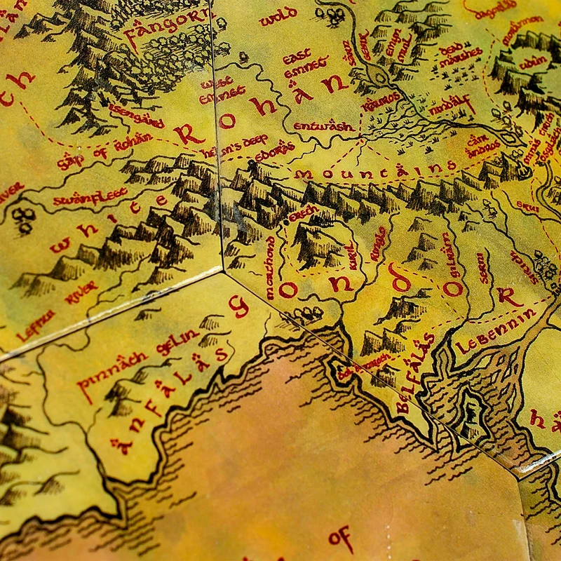 Der Herr der Ringe - Mittelerdekarte Untersetzer 12er Set