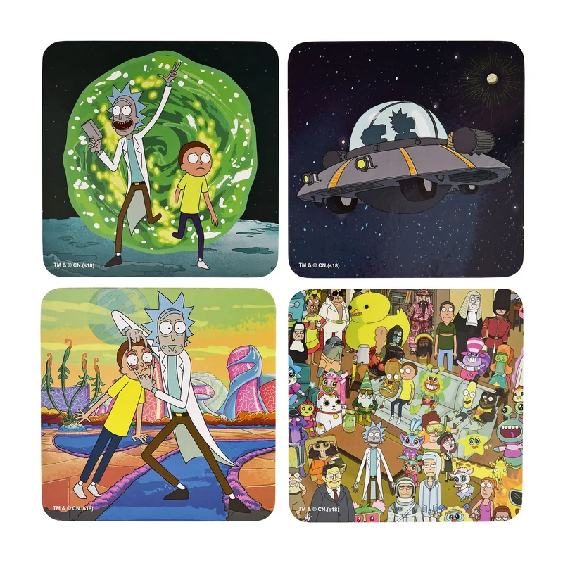 Rick and Morty - Generic Untersetzer 4er Set