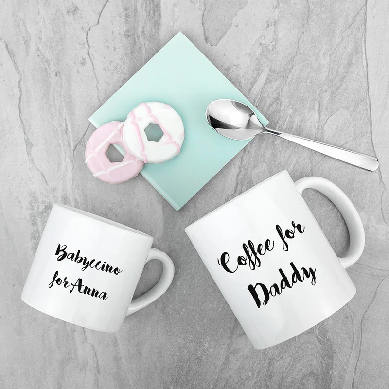 Personalised Daddy & Me Coffee And Catch Up Mugs