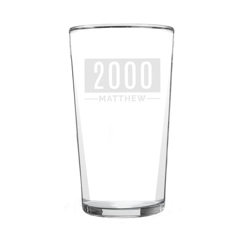 Personalised Name & Date Pint Glass