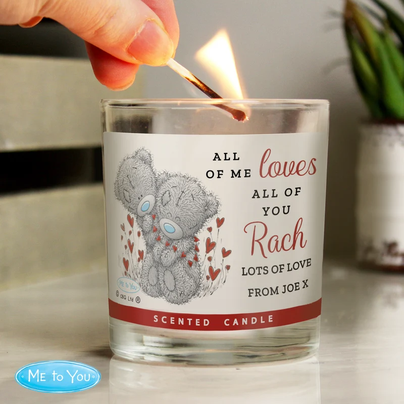 Personalised Me To You Love Scented Candle Jar