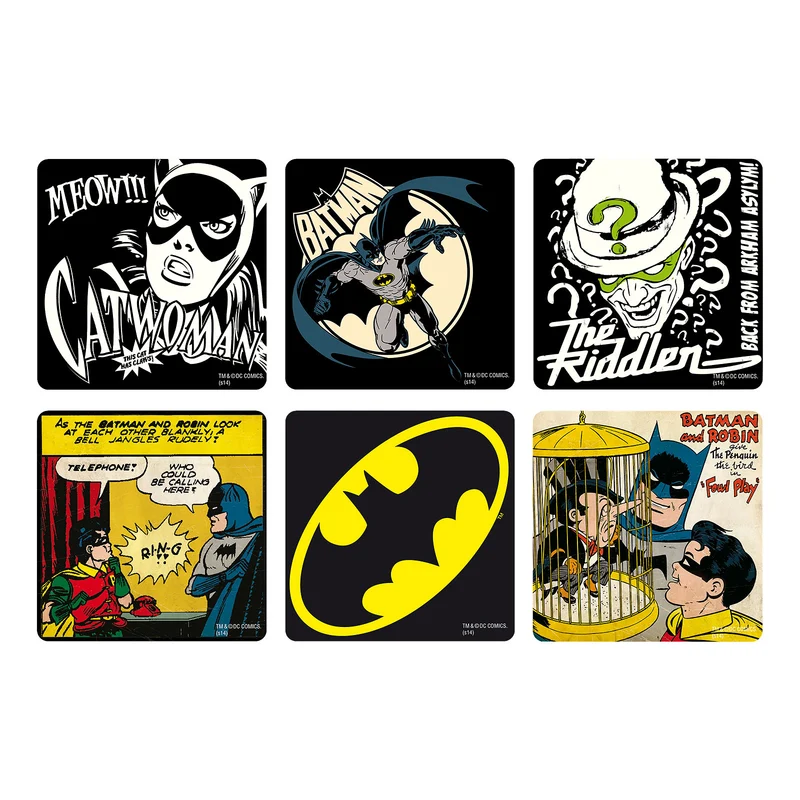 Batman - Comic Untersetzer 6er Set