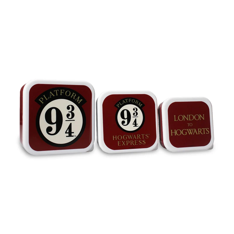 Harry Potter - Gleis 9 3/4 Lunchbox 3er Set