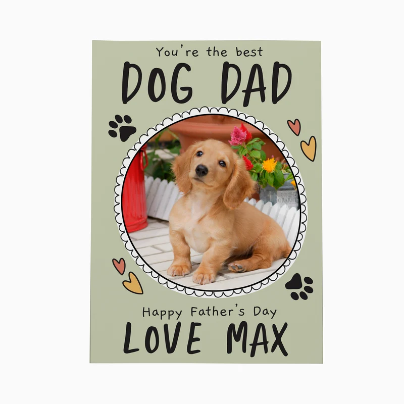Personalised From The Dog Photo Upload Card