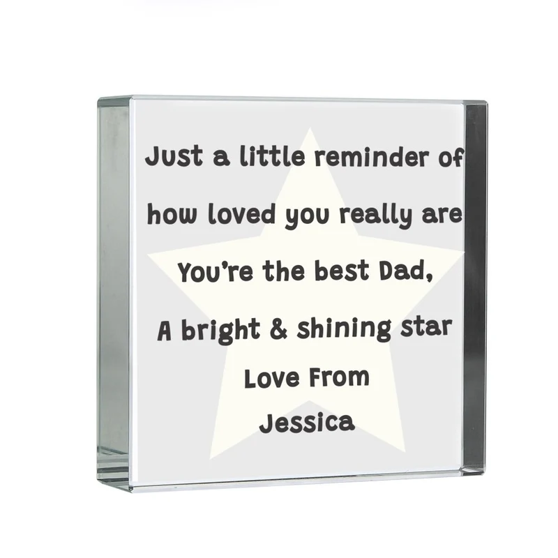 Personalised Star Poem Crystal Token