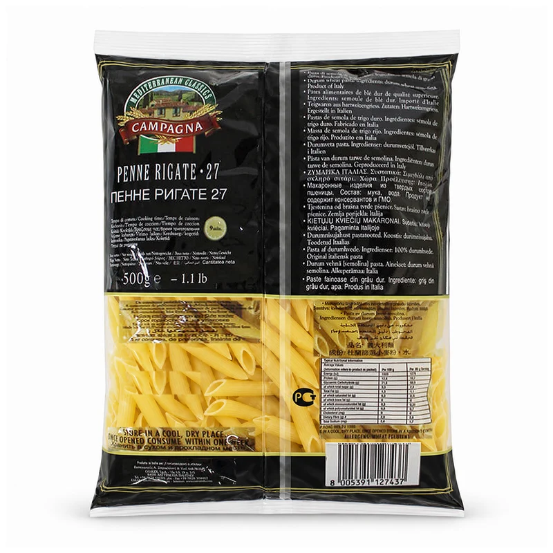 Campagna Penne Rigate #27, Italy - 500G