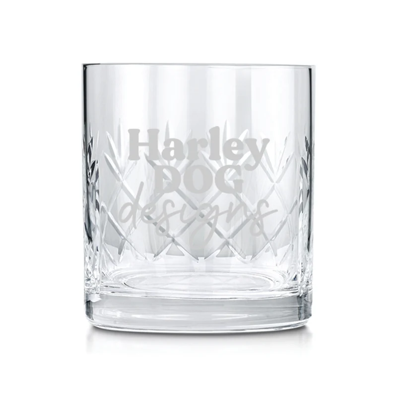 Engraved Cut Glass Logo Tumblers