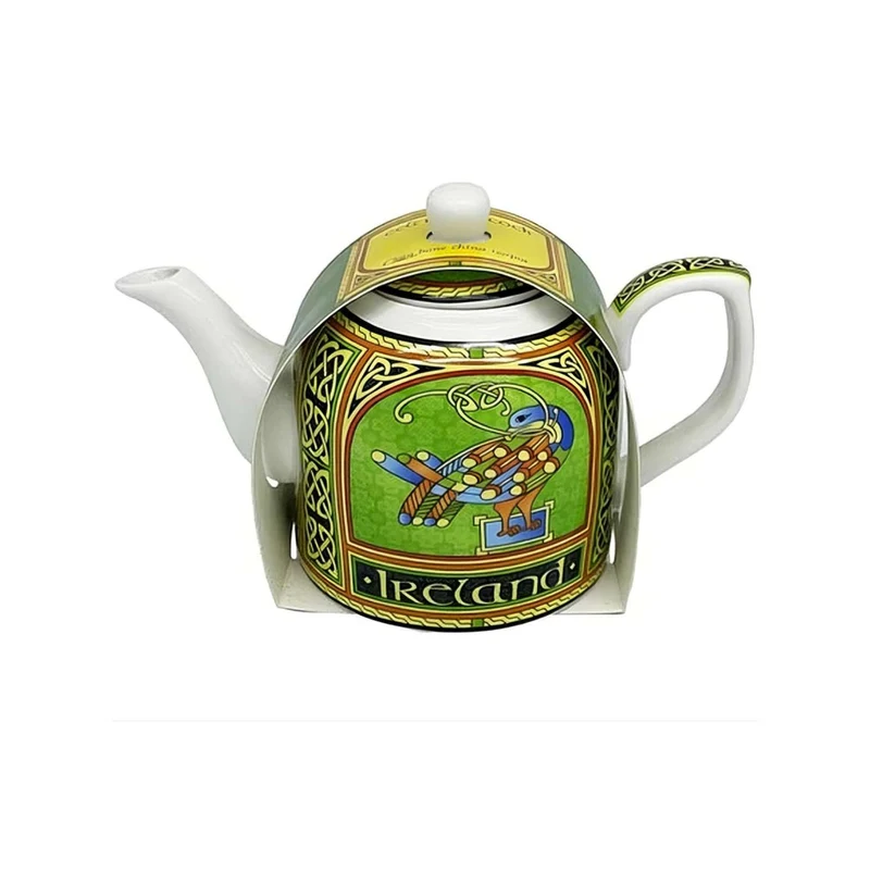 New Bone China Ireland Peacock Teapot