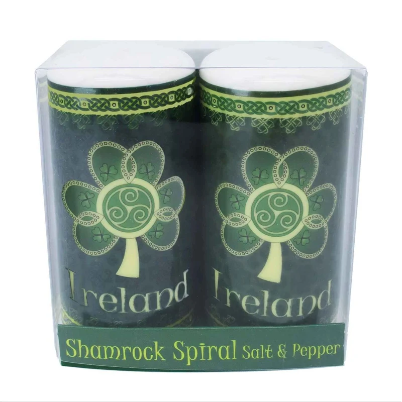 Celtic Shamrock Salt & Pepper Shakers