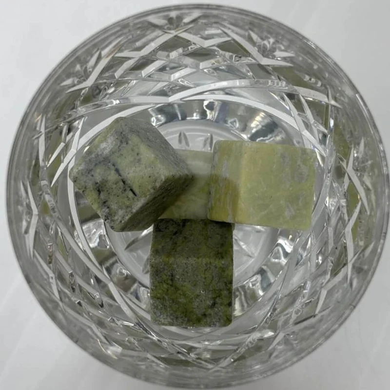 Genuine Connemara Marble Whiskey Stones, Set of 4