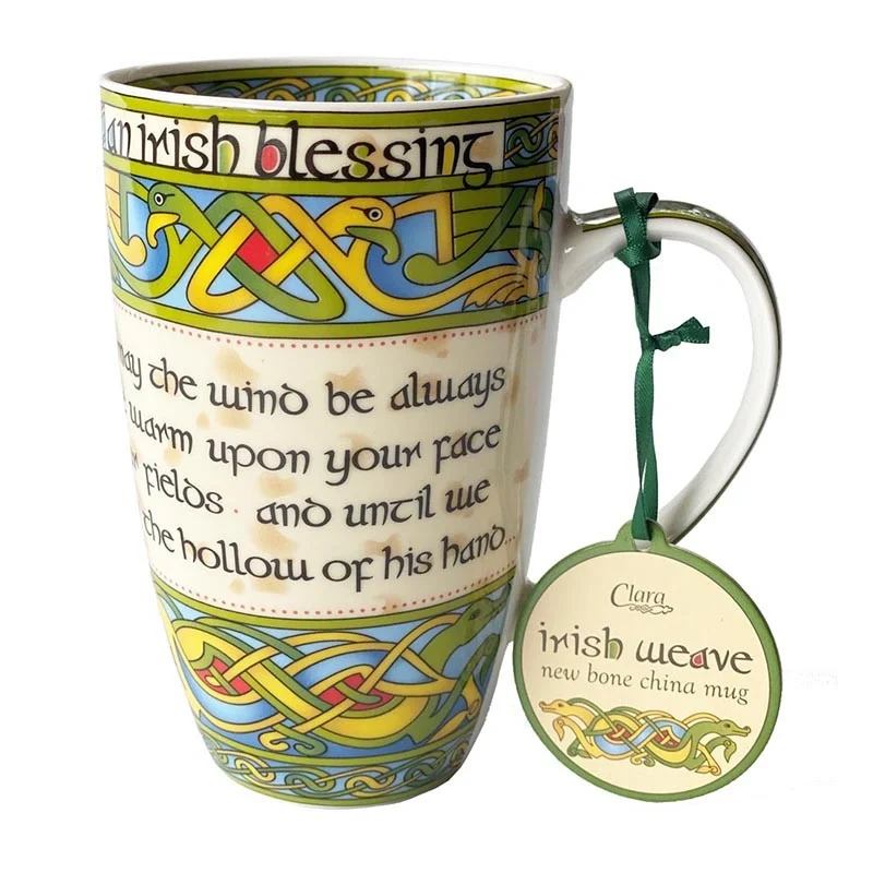 Bone China Irish Blessing Mug, Set of 6